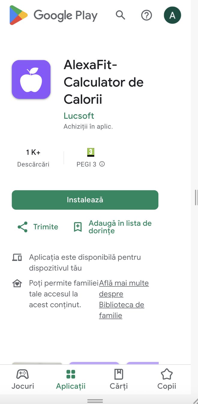 AlexaFit download screen